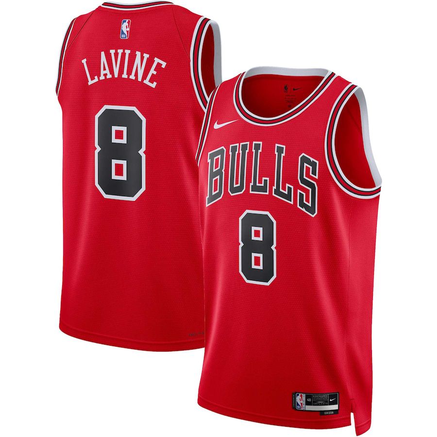 Men Chicago Bulls #8 Zach LaVine Nike Red 2022-23 Swingman NBA Jersey